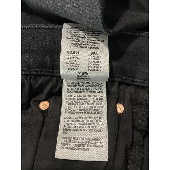 Mother The High Waisted 'Rider' Black Cotton Skimp Denim Jean Size 28 - Picture 4 of 6